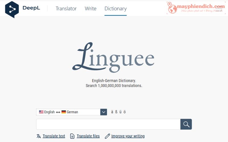 Linguee App dịch tiếng Việt sang tiếng Anh trên máy tính