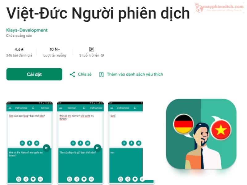 App Dịch Việt - Đức Người Phiên Dịch