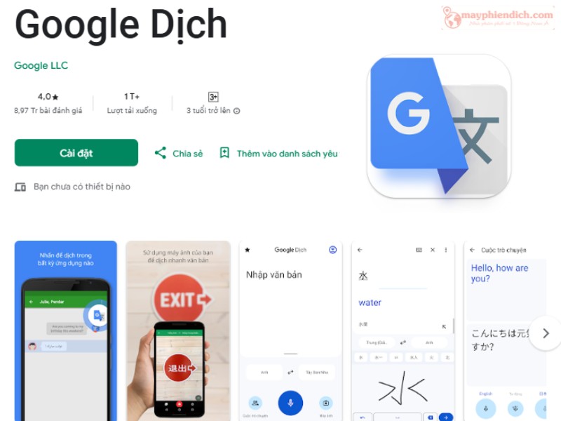 Phần Mềm Dịch Tiếng Đức Google Dịch