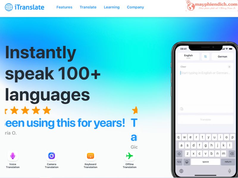 Ứng Dụng Dịch Hàn - Việt iTranslate