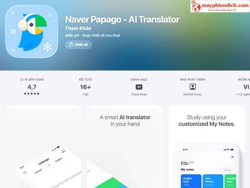 Ứng Dụng Học Tiếng Hàn Tốt Papago