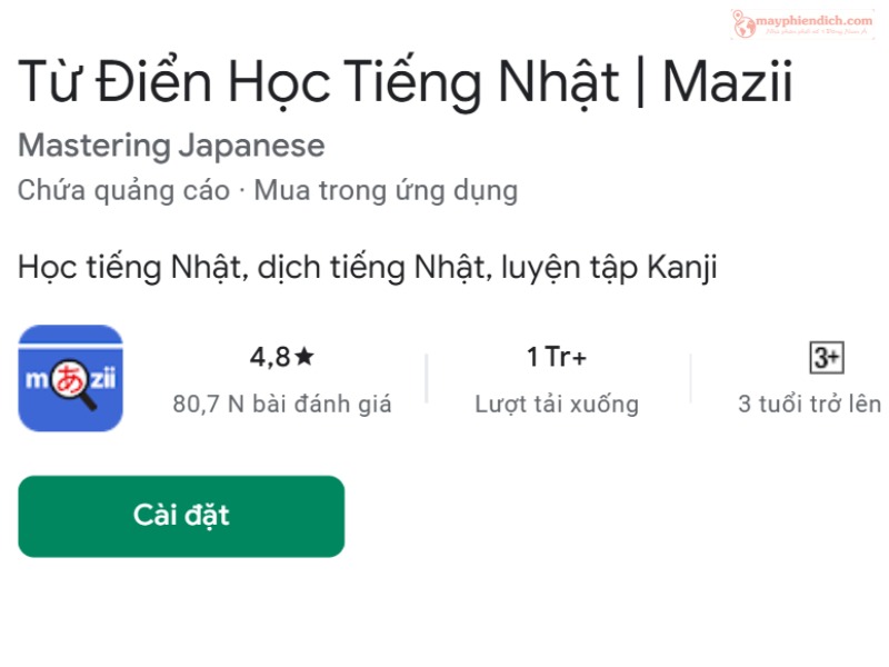 Phần Mềm Dịch Trực Tiếp Tiếng Nhật Mazii