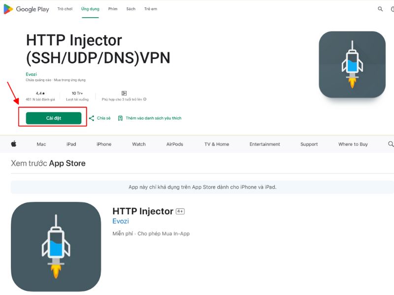 HTTP Injector Cách dùng mạng miễn phí