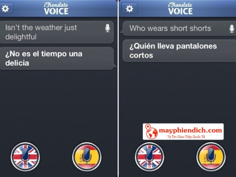 Phần mềm phiên dịch tiếng Anh Itranslate Voice