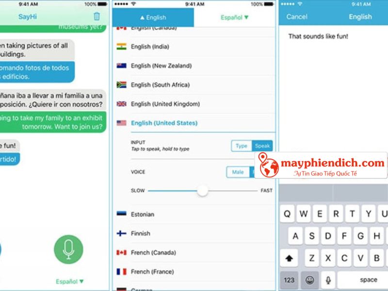 Phần mềm phiên dịch tiếng Anh Sayhi