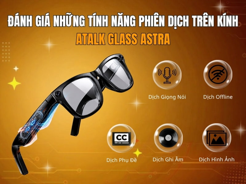 Review Những Tính Năng Phiên Dịch Tích Hợp Trên Kính Thông Minh ATalk Glass Astra