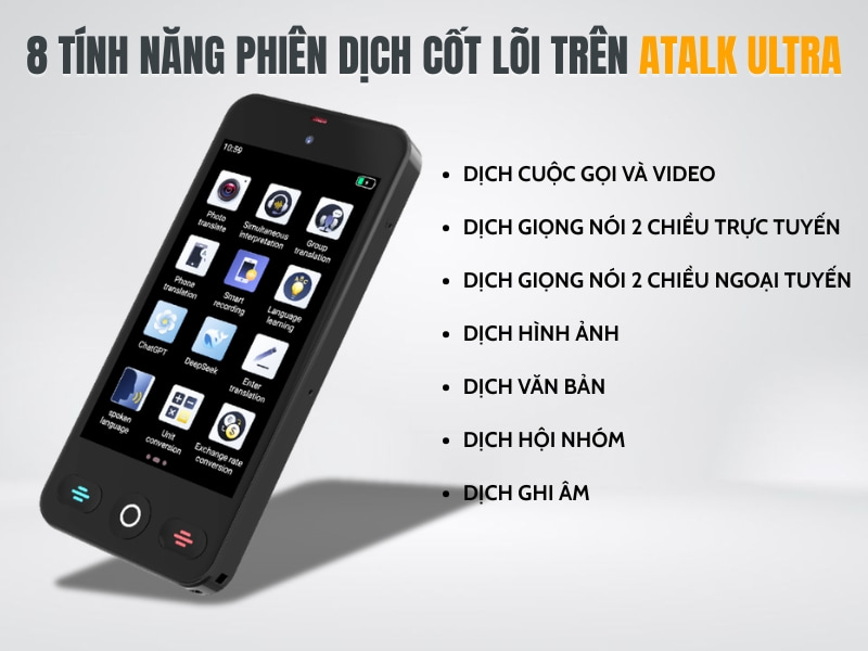 8 Tính Năng Phiên Dịch Vượt Trội Trên Máy Thông Dịch ATalk Ultra