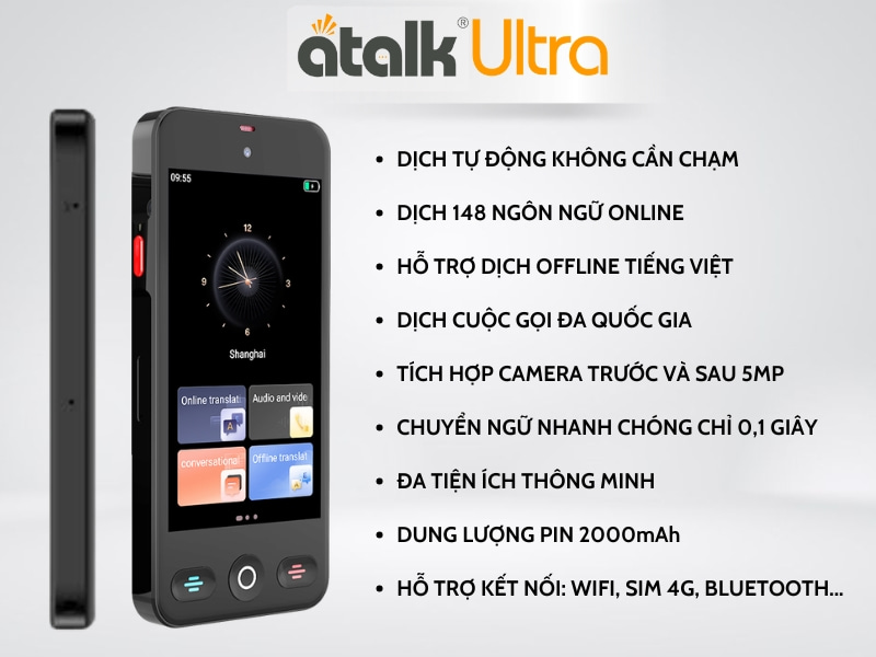 Máy Phiên Dịch Trực Tiếp ATalk Ultra