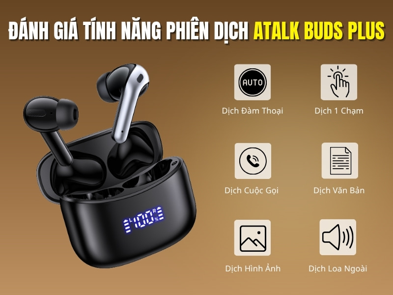 Review Những Tính Năng Phiên Dịch Nổi Bật Trên Tai Nghe Dịch Thuật ATalk Buds Plus