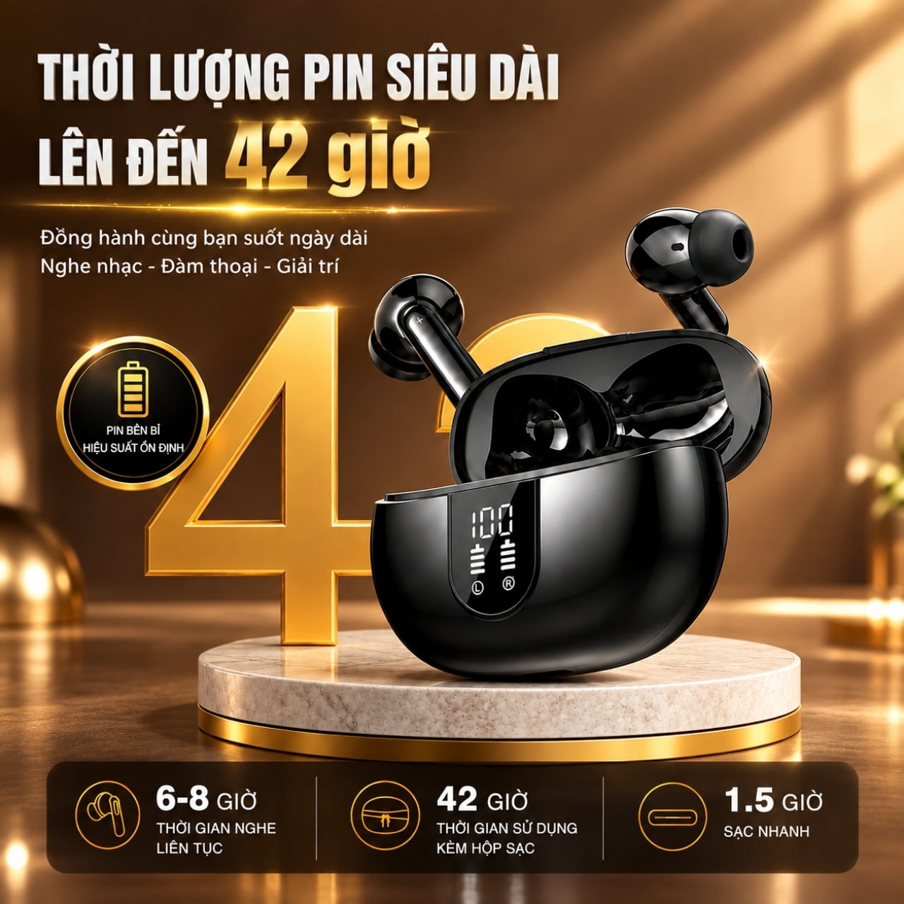 Tai Nghe Phiên Dịch Được Trang Bị Pin Dung Lượng Lớn
