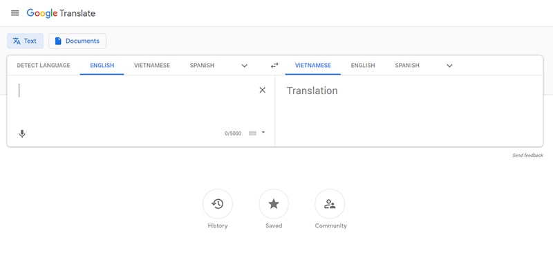 Phân mềm phiên dịch tiếng Anh Google Translate