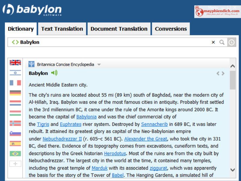 Từ Điển Và Dịch Offline Tiếng Anh Trên PC Với Babylon 10 Premium Pro