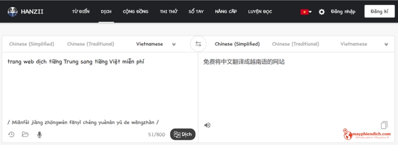 Hanzii - Trang Web Dịch Thuật Online