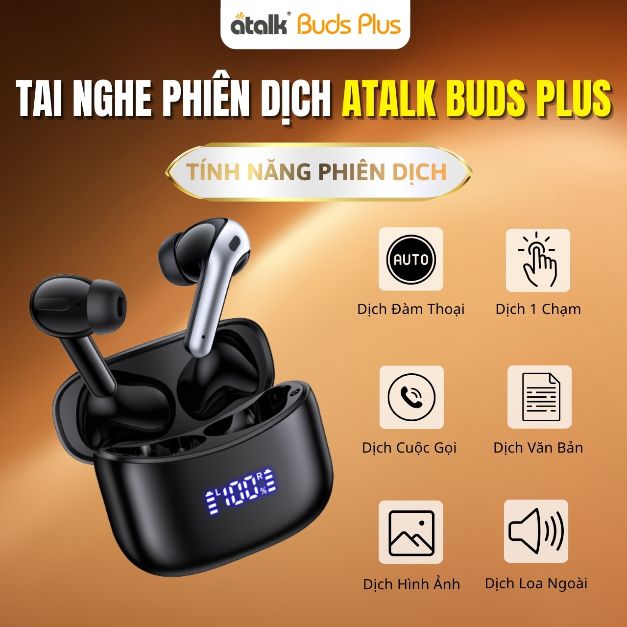 Những Tính Năng Phiên Dịch Cốt Lõi Trên Tai Nghe Dịch Thuật ATalk Buds Plus