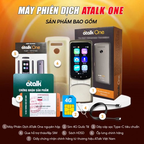 Bên Trong Hộp Sản Phẩm Máy Dịch ATalk One Có Gì