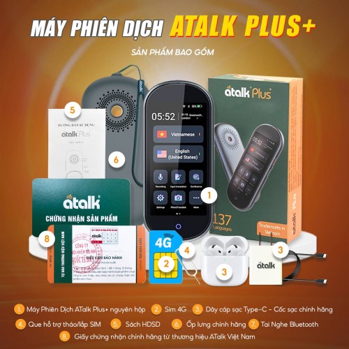 Bộ Quà Tặng Đặc Biệt Khi Sở Hữu Máy Dịch Trực Tiếp ATalk Plus+