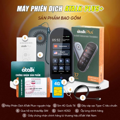 Bộ Sản Phẩm Máy ATalk Plus+ Gồm Những Gì