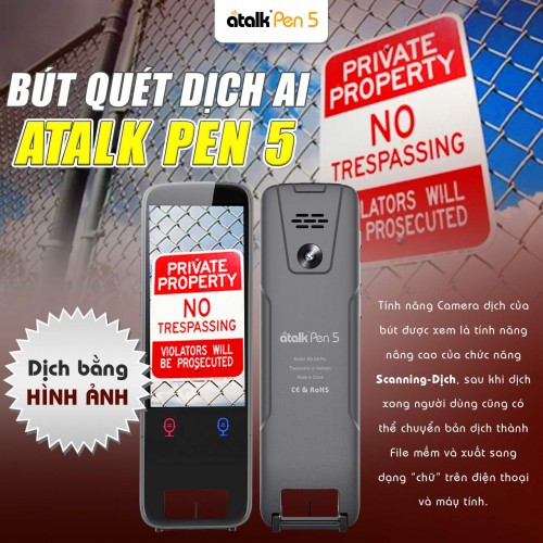 Bút ATalk Pen 5 Hỗ Trợ Dịch Hình Ảnh Qua Camera
