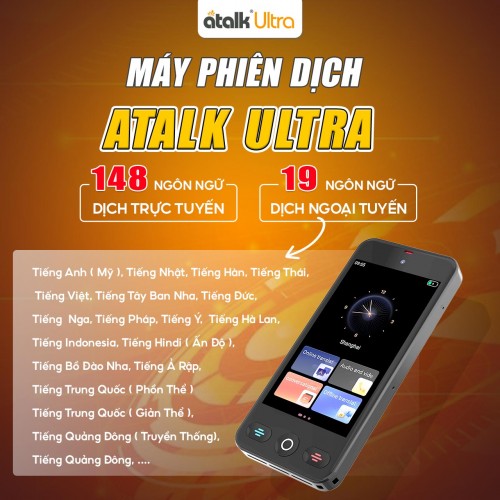 Máy Phiên Dịch Cầm Tay ATalk Ultra Sở Hữu Thiết Kế Sang Trọng Và Cao CấpMáy Phiên Dịch Cầm Tay ATalk Ultra Sở Hữu Thiết Kế Sang Trọng Và Cao Cấp
