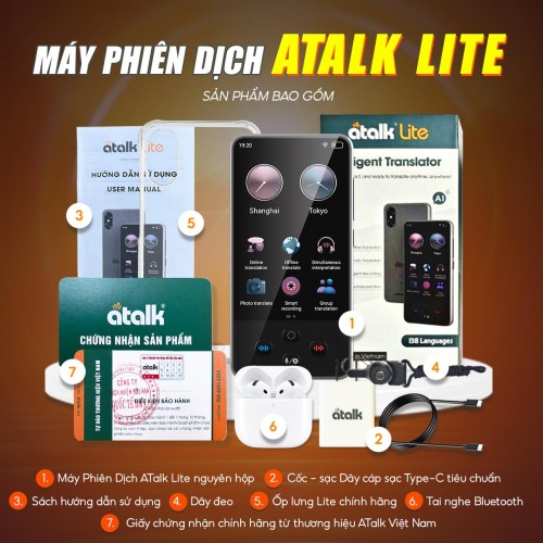 Trọn Bộ Sản Phẩm Đi Kèm Khi Mua ATalk Lite