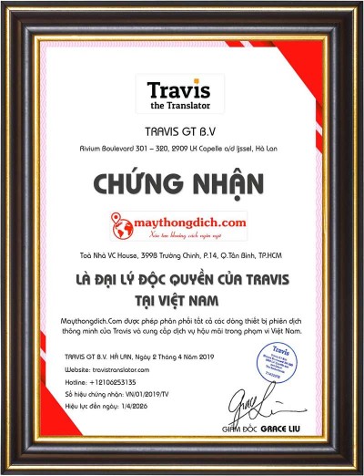 Chứng nhận Đại lý Độc Quyền Chứng nhận Đại lý Độc Quyền