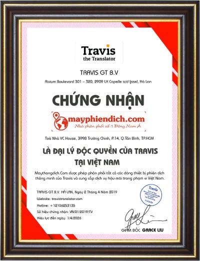 Chứng nhận Đại lý Độc Quyền