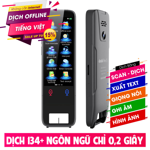 BÚT PHIÊN DỊCH ATALK PEN 5 | DỊCH NGÔN NGỮ THÔNG MINH [16GB]