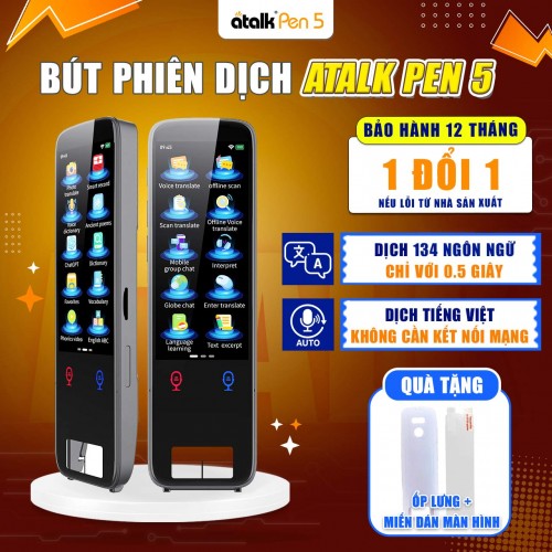 BÚT PHIÊN DỊCH ATALK PEN 5 | DỊCH NGÔN NGỮ THÔNG MINH [16GB]