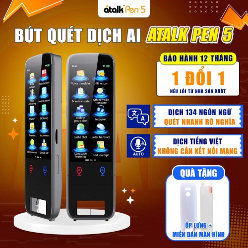 Bút Quét Dịch AI ATalk Pen 5 | Dịch 134+ Ngôn Ngữ RÕ NGHĨA - Giúp Người VIỆT Tự Tin Học Ngoại Ngữ