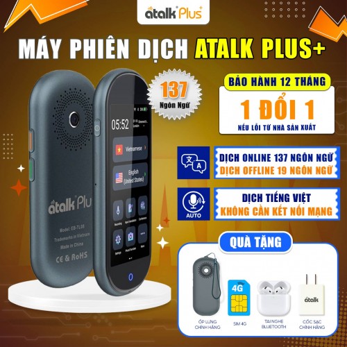 Máy Phiên Dịch ATalk Plus+ | Dịch 137 Ngôn Ngữ RÕ NGHĨA - CÓ TIẾNG VIỆT