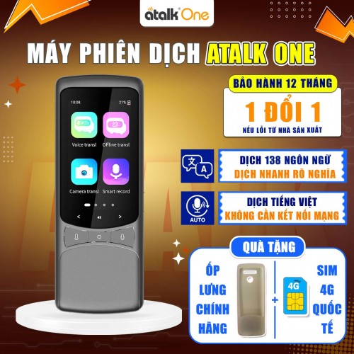 Máy Phiên Dịch ATalk One | Dịch Offline 19 Ngôn Ngữ RÕ NGHĨA - CÓ TIẾNG VIỆT