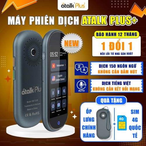 Máy Phiên Dịch ATalk Plus+ | Dịch Tự Động Không Cần Bấm Nút Máy Phiên Dịch ATalk Plus+ | Dịch Tự Động Không Cần Bấm Nút