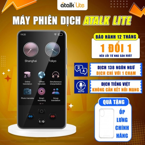 MÁY PHIÊN DỊCH ATALK LITE | DỊCH THUẬT 138 NGÔN NGỮ - GIÁ TỐT